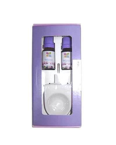 KIT DIFUSOR ELETRICO VIA AROMA c/2 flor de laranjeira e lavanda